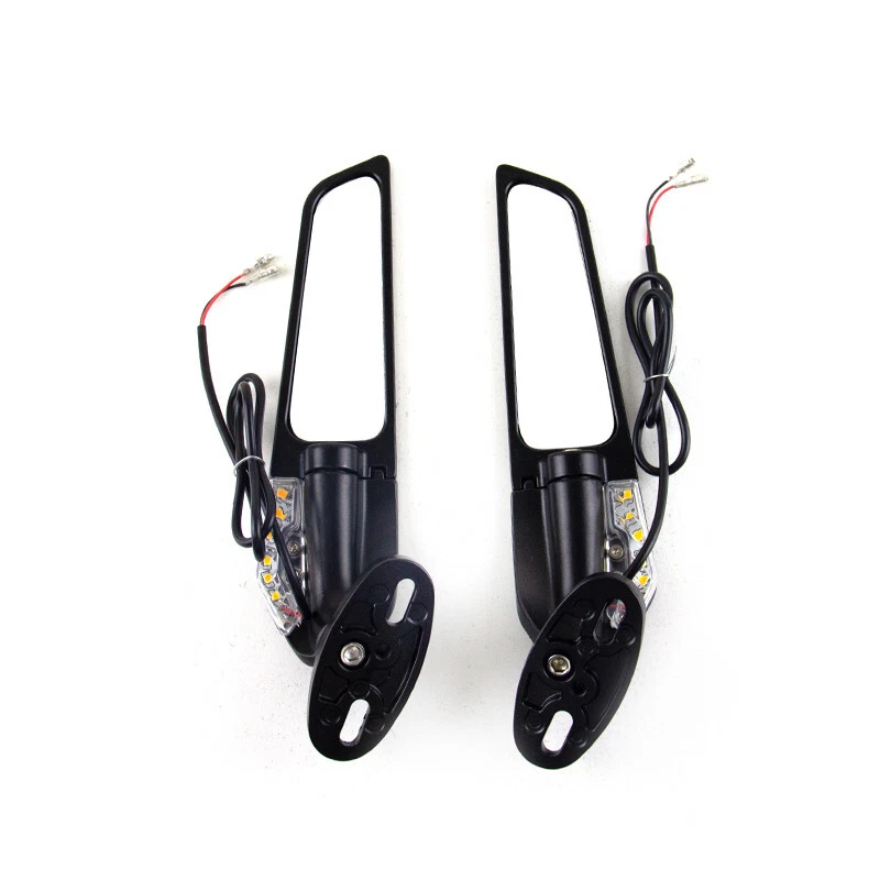 Espelho retrovisor lateral Winglets Wind Wing com luz LED branca para Honda CBR1000RR - Imagem 3 de 4