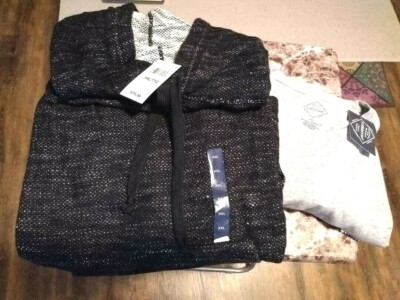 LUCKY Brand Men's French Terry Hooded Pullover Sweatshirt-SZ XXL w/St.John's Tee