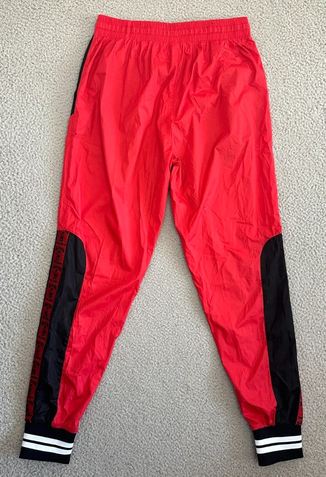 Death Road Records Track Suit Mens Nylon Windbreaker Parachute Red Black Hooded - Image 4 of 4