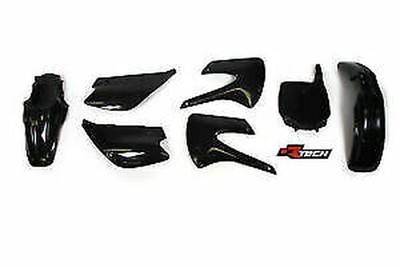 R Tech Kopie Plastik Set Kawasaki KX85 KX100 1998-2013 Mit Vorne Platte Blk