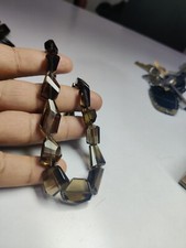 Smoky Quartz Step Cut Nuggets Faceted 7x11  12x20 mm Gemstone Beads 8 Inch Strand