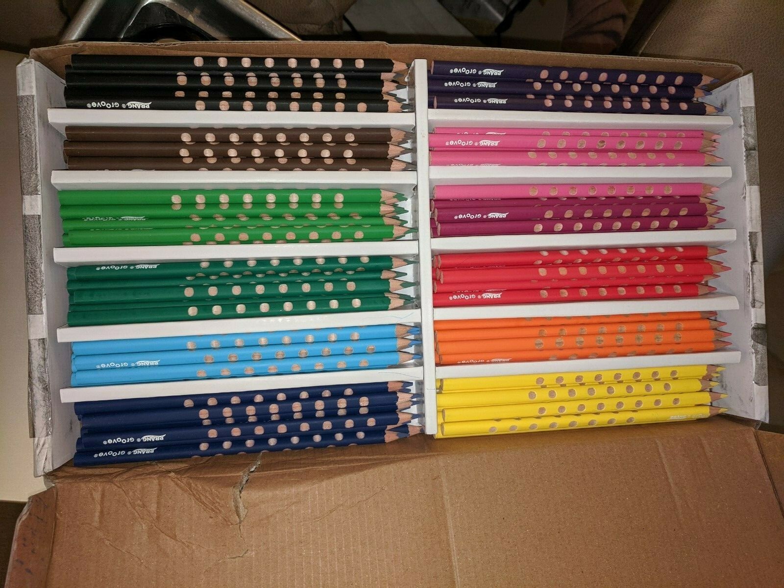 Dixon Ticonderoga Company Prang Groove Colored Pencils 144 Ct 12 ea of