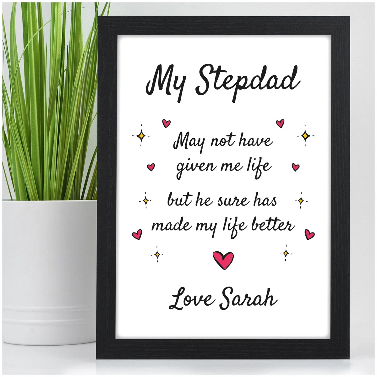 Personalised Gifts for STEP DAD Fathers Day Step Dad Stepdad Gifts Presents