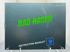 ORIGINAL Nintendo NES RAD RACER Instruction Booklet Manual Book Only