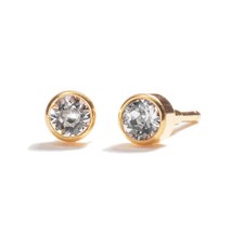 2 x 24 CARAT GOLD PLATED EAR PIERCING CERTIFIED STERILE STUDS EARRINGS SURGICAL