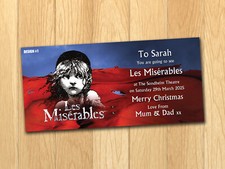 Les Miserables Theatre Personalised Gift Christmas Birthday Ticket Show
