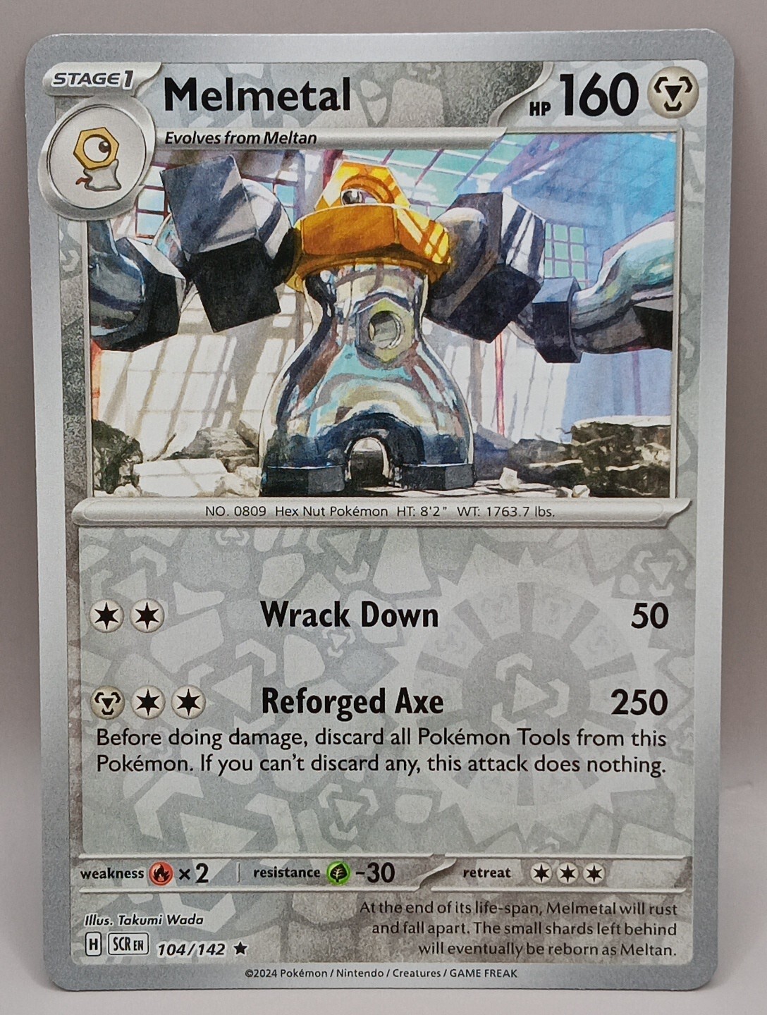 Pokemon - Melmetal - 104/142 - Reverse Holo Rare - Stellar Crown - NM/M - NEW