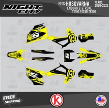 Graphics Kit for Husqvarna TE150 TE250 TE300 2020-2023 Night-city-Yellow