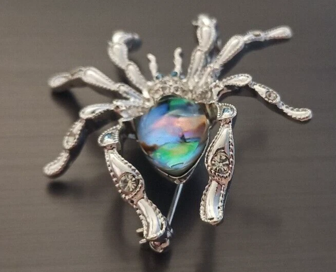 New Napier Silver Tone Autumn Spider Pin - Image 4 of 4
