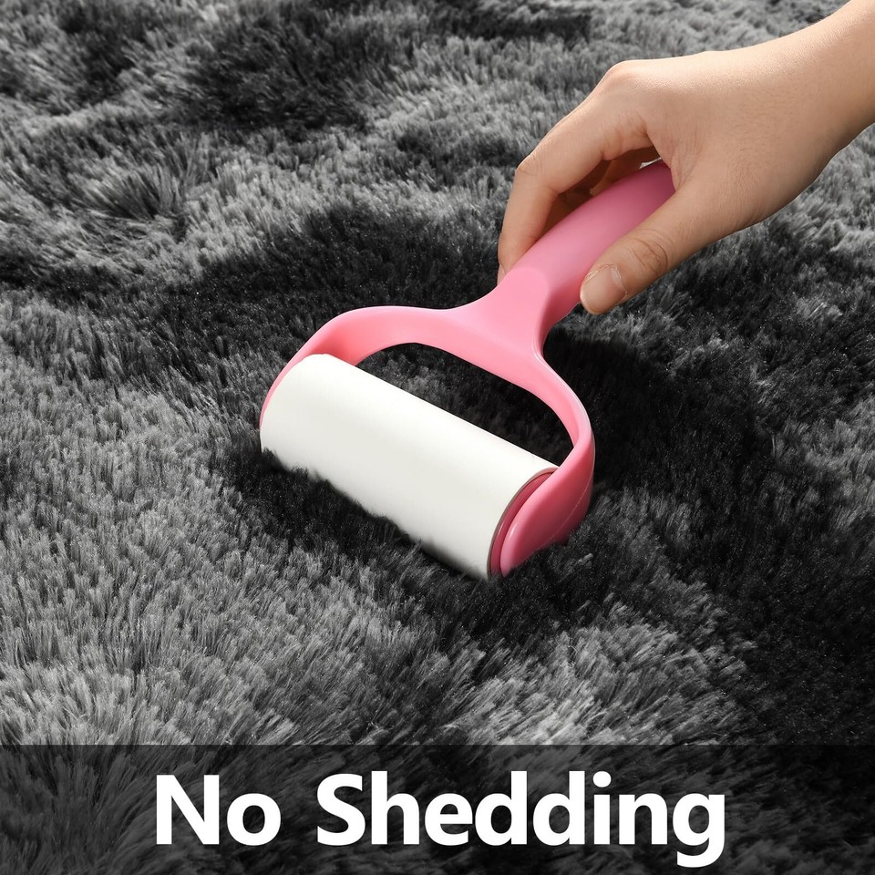 Large Shag Area Rugs 5 x 8, TieDyed Plush Fuzzy Rugs for Living Room