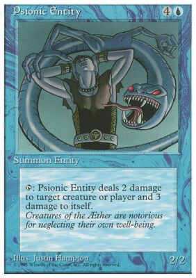 Magic the Gathering MTG Psionic Entity (95) Fourth Edition   LP