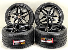 20 Corvette Zr1 Z06 Zo6 Zl1 Satin Black 5x120 Stggd Rims Tires Wheels 305 315