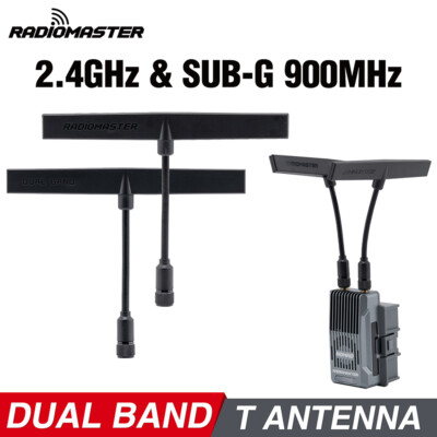 RadioMaster Dual Band 2.4GHz 900MHz T-Antenne für Nomad Gemini Xrossband Modul