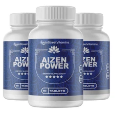 3 Bottles Aizen Power Supplement by Main Street Vitamins 180 tablets