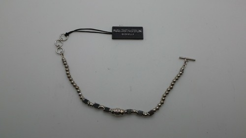 MARIA CRISTINA STERLING bracciale in argento 925 da uomo G1571 argento cerchi - Picture 2 of 4
