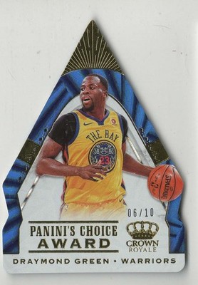 DRAYMOND GREEN DIE CUT 2017-18 CROWN ROYALE PANINI'S CHOICE AWARD GOLD #/10