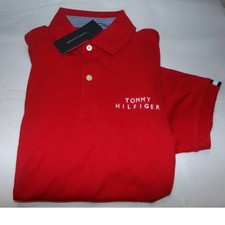 TOMMY HILFIGER MEN'S S/S POLO SHIRT SZ MED RED NWT