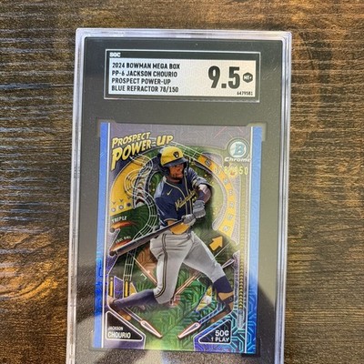 JACKSON CHOURIO 2024 Bowman Chrome Mega Box Prospect Power-up Blue /150  RC