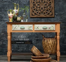 Redesign With Prima NESTLED WHISPERS Mini Decor Transfer, White Flowers & Birds 