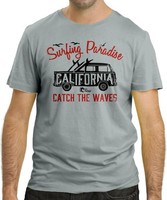 Cressi Herren Surfing Paradise T-Shirt Sommershirt Kurzarmshirt, Grau, S