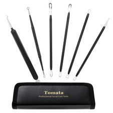 Tomata Blackhead Remover Pimple Popper Tool Kit - 6 Piece Kit - Professional
