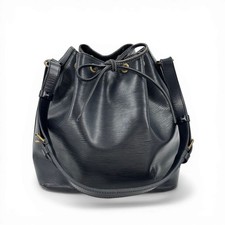 Borsa a tracolla da donna con coulisse originale Louis Vuitton Epi Noir Petit...