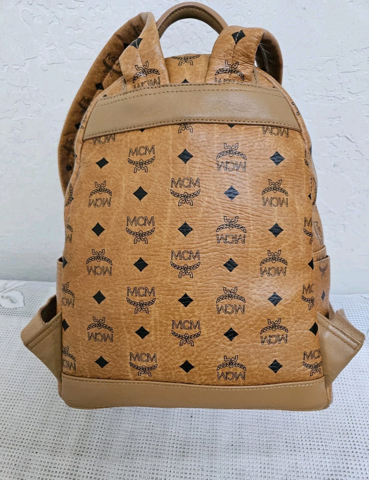 MCM Cognac Monogram Medium Backpack - image 22