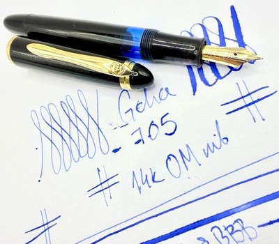 1950's Mint GEHA 705 Fountain Pen- 14k OM Nib- Germany- Montblanc