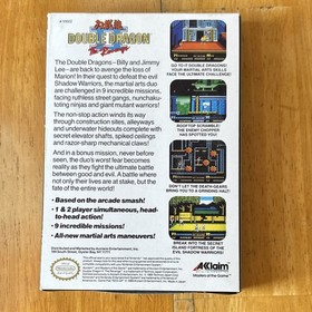 Nintendo Double Dragon II  2  The Revenge Cartridge Case NES - Original