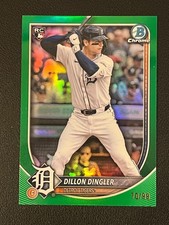 Dillon Dingler 2025 Bowman Chrome Rookie RC Green Refractor /99 Tigers 