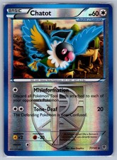 Chatot 77/101 Uncommon Plasma Blast Pokemon Reverse Holo Lightly Played