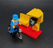 Lego City 6613 Telefonzelle mit Radfahrer v. 1986 + Original Bauanleitung