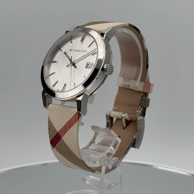 Burberry Silver Check Watch 38mm bu9000po_1658174869.jpg main image 3