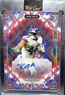 Cam Skattebo Auto True 1/1 New York Giants Color Match Blue Ink True One Of One