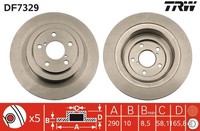 TRW DF7329 Bremsscheiben (2X StüCk) FüR Subaru Legacy III Kombi (Bh)
