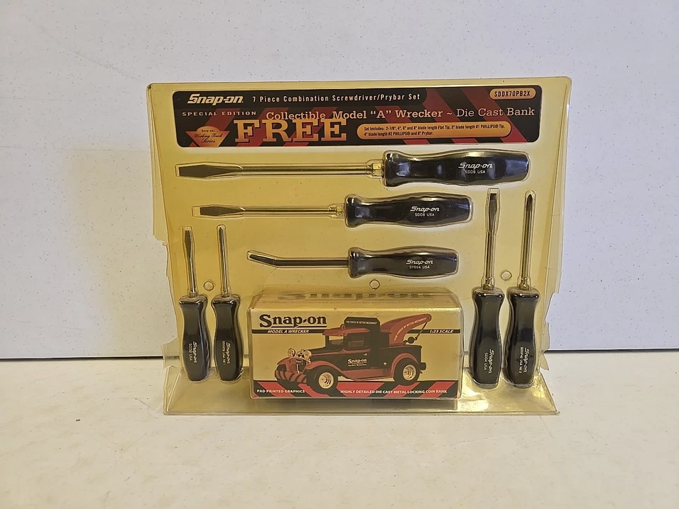 Juego de 7 destornilladores a presión SDDX70PB2X de colección NOS y banco grúa modelo A Foto 2 de 4