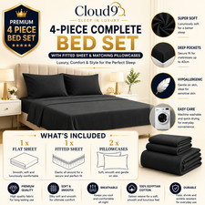 Hotel Quality Bedding-1xFlat&Fitted,2xPillowcase-800TC 100%EgyptianCotton SKing