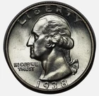 1938-S Washington Quarter Premium Quality Superb Gem BU++