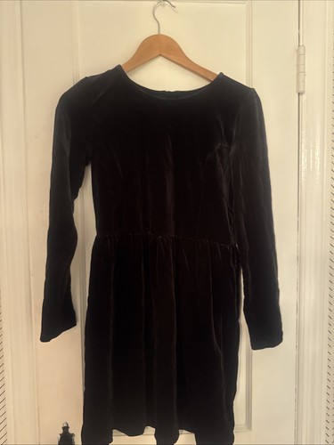 NWT Gap Dress Girls Black Velvet Long Sleeve Dress Size XXL (14-16)