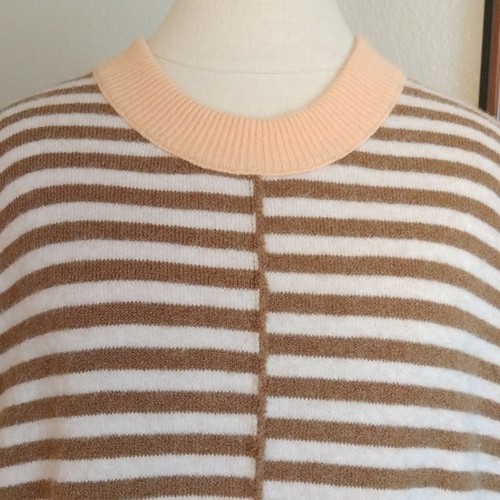 Suéter a Rayas Madewell, Talla S. Poli, Lana Merino, Alpaca. Marrón/crema/melón - Imagen 4 de 6