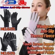 Winter Thermal Fleece Anti-Slip Gloves for Women  Men Warm Touchscreen Gloves