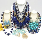 VINTAGE TO NOW FASHION/COSTUME JEWELRY NECKLACE LOT, ASSORTED TYPES & MATERIALS