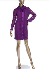 Gucci 2016 Purple Lace Cluny Dress