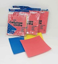 12 PC Cellulose Cloths Absorbent Sponge Dishing Cloth Wipe Dries Cleans Reusable