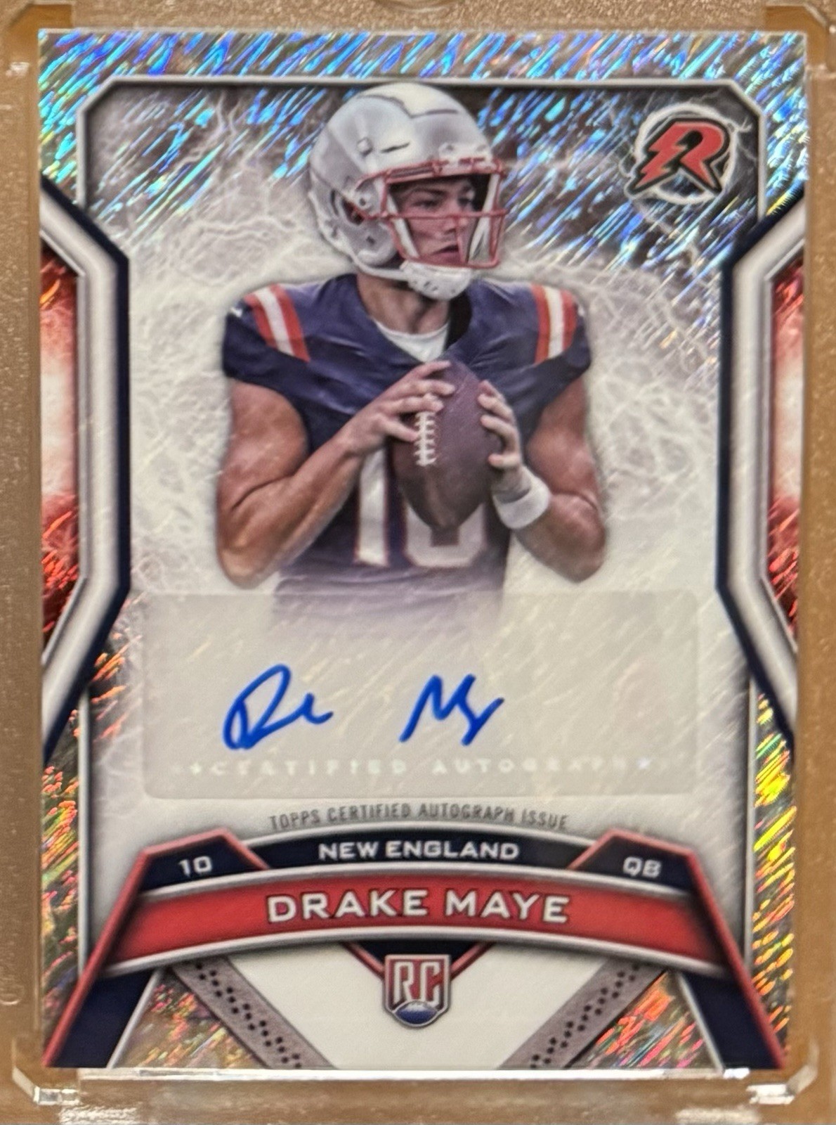 DRAKE MAYE AUTO SP 2024 TOPPS RESURGENCE SILVER STATIC REFRACTOR ROOKIE PATS