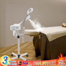 2IN1 Hot Facial Steamer 5X LED Magnifying Lamp Ozone Salon Spa Skin Care