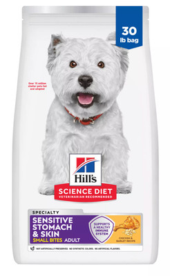 Hill's Science Diet Sensitive Stomach Skin Small Bites Chicken Dry Dog Food 30lb