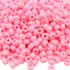 1000Pcs Pony Beads Bracelet 9mm Pink Plastic Barrel Pony Beads for Necklace,Hair
