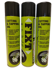 FIXT CUTTING OIL SPRAY 3 X 400ml FOR CUTTING TAPPING DRILLING REAMING THREADING