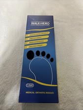 Walk Hero Orthopedic Insoles Women  s 8-8.5 High Arch Planter Fasciitis Flat Feet